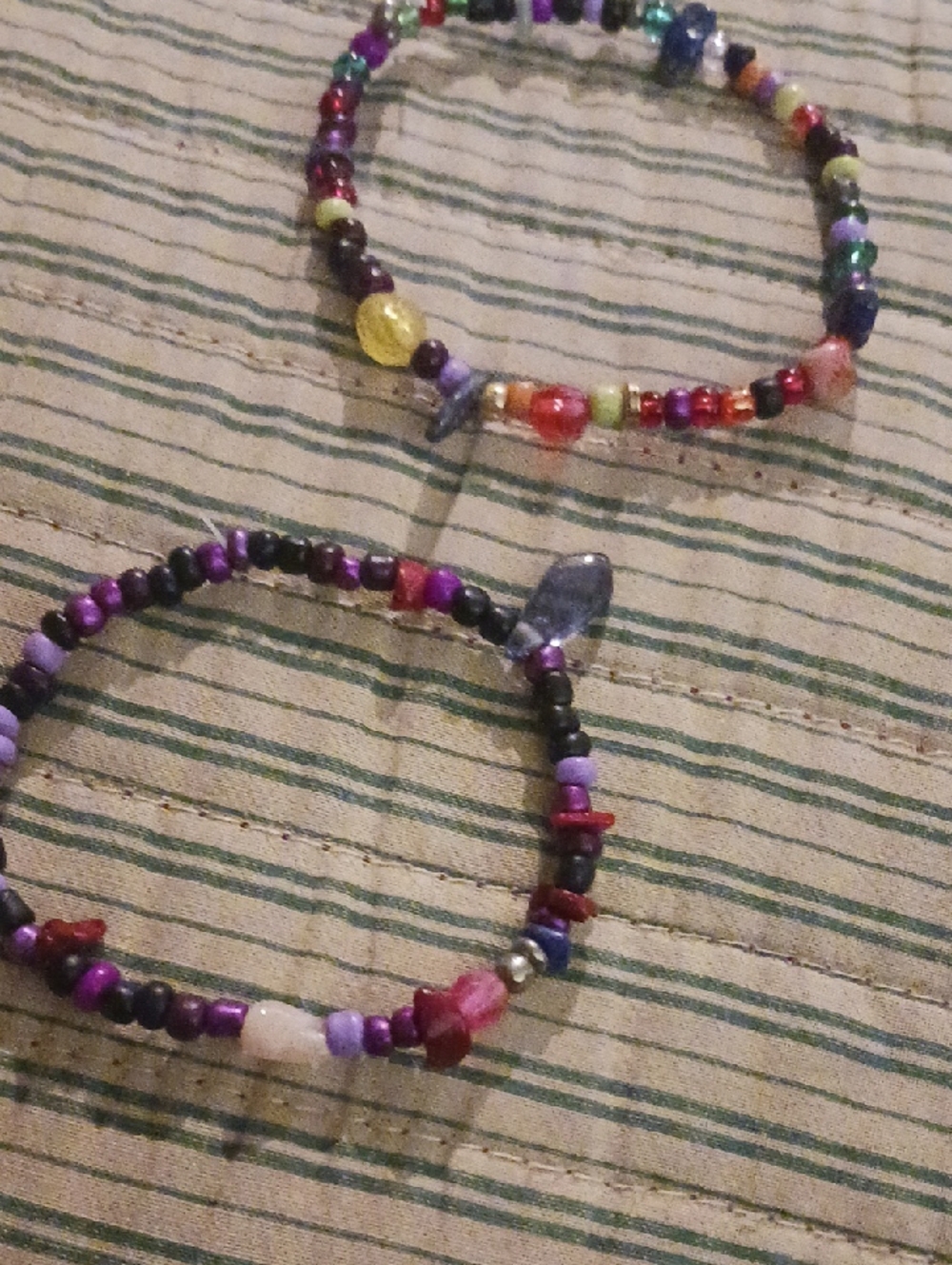 Multicolor Beaded Stretch Bracelets - Women’s Layering Set